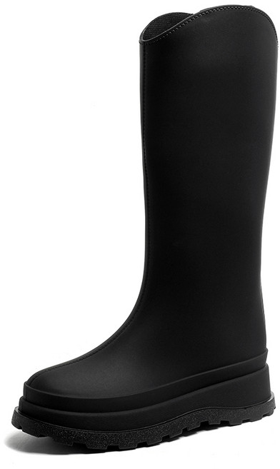 YANGTA 여성용 장목 레인부츠 슬림핏 스타일리시 멀티패션 미끄럼 방지 방수 레인부츠 내구성 두꺼운 밑창 장목 고무장화