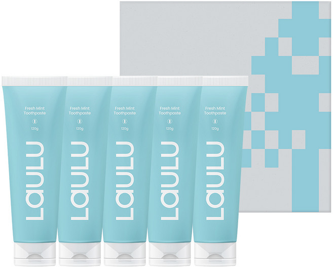 라울루 프레쉬 민트치약, 120g, 5개