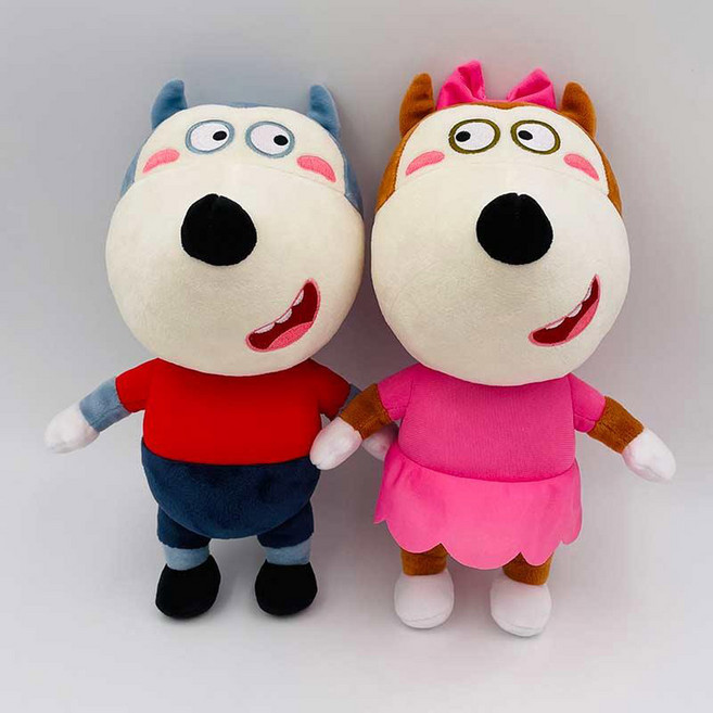 2 개/몫 30cm Wolfoo 플러시 장난감 귀여운 동물 인형 봉제 & Lucy 어린이를위한 영어 만화 생일 크리스마스 선물, 2pcs per set, 1개