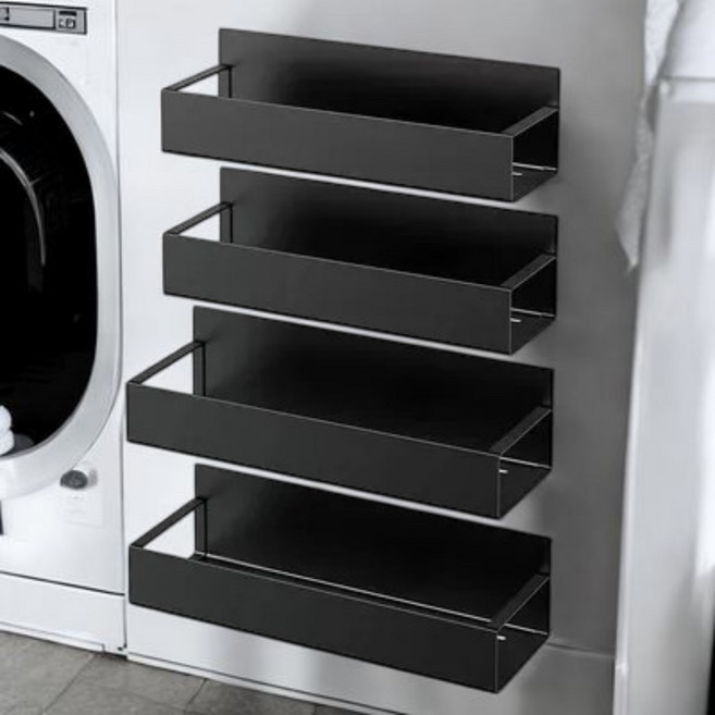 빅멀티 냉장고 세탁기 틈새 자석 선반 대형, 블랙 대형, 2개