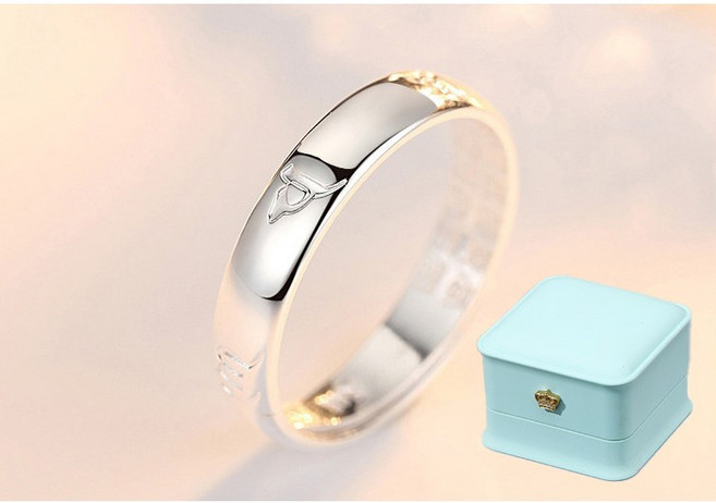 르떼르넬 JSSR005 Silver 옴마니반메훔 각인 불교 절 럭셔리 엘레강스 남자 여자 실버 반지 은반지