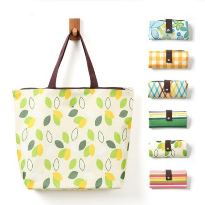 도비러비 스트랩 똑딱이 접이식 시장 가방, 01, 1개