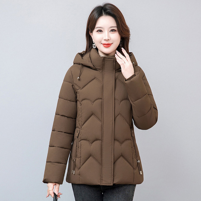 DANGZ 여성 다운 패딩 누빔 웰론 패딩자켓 엄마옷 빅사이즈 겨울