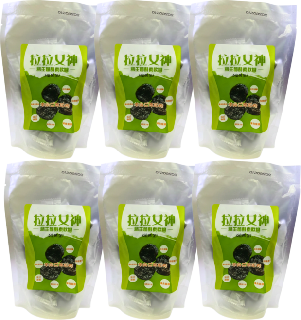 拉拉女神 益生菌酵素軟糖 強效型 促進消化 維持腸道健康 Q彈口感 獨立包裝, 6套, 180g