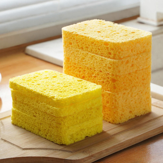 巷仔口 木漿棉去污海綿 不沾油魔力擦 洗碗刷 清潔菜瓜布, 10個, 厚款（袋裝）,全館滿百出貨, 10個裝