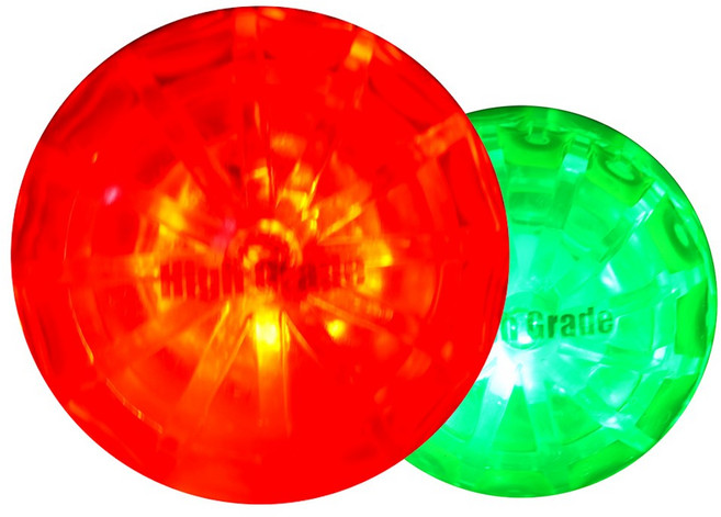 1+1 하이그레이드 LED 야광 파크골프공, 레드 + 그린, 1세트, 1개입