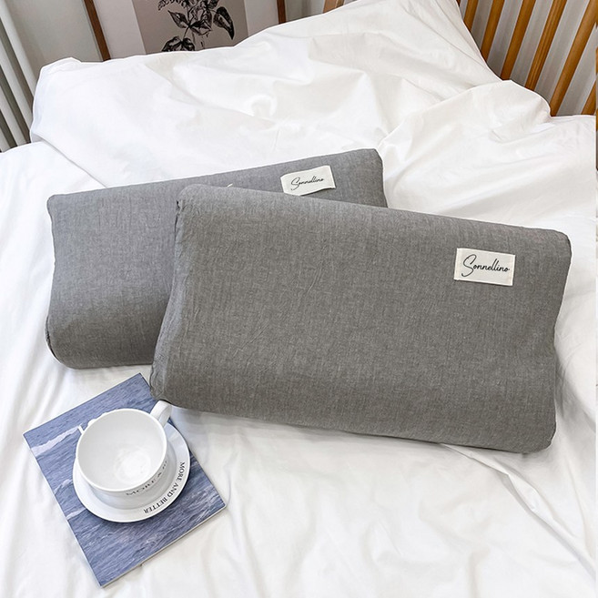 소넬리노 컴투더홈 Hello simple home 라텍스 굴곡형 메모리폼 베개커버