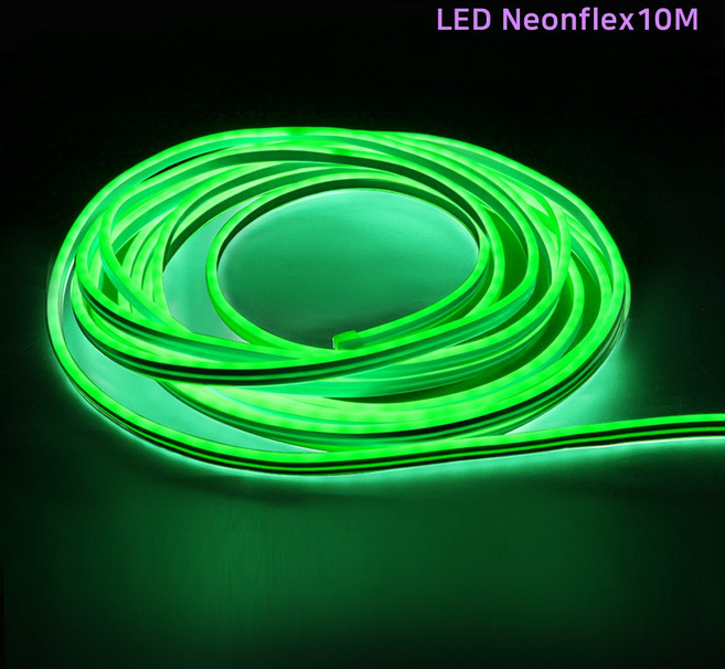 네온사인 DIY 간접 무드등 로프 라이트 줄 조명 LED 양면 네온 플렉스 _10M 220V, 양면네온플렉스10m/녹색, 녹색