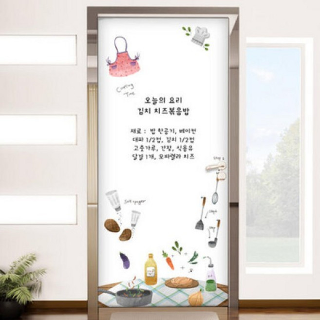 꾸밈 cm903-칠판현관문시트지신나는쿠킹타임 시트지