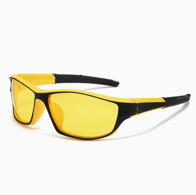 본디스포츠 초경량 편광 UV차단 스포츠 데일리 고글형 선글라스, YELLOW MERCURY, 1개