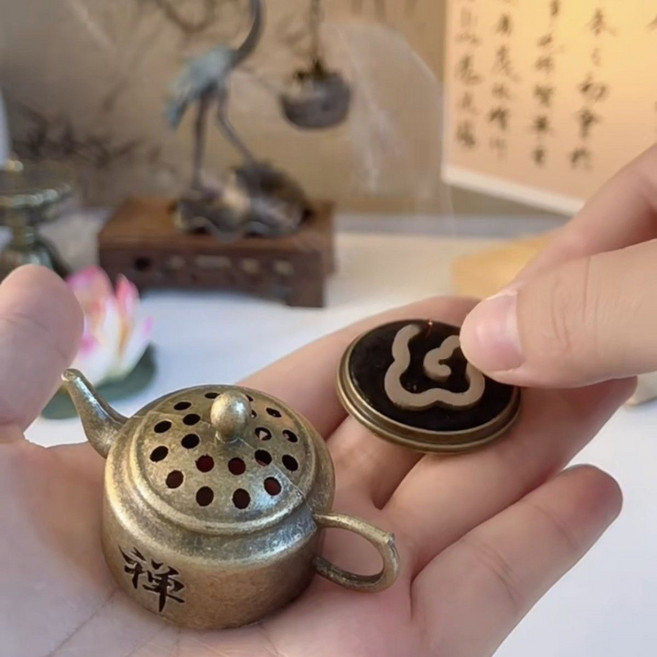 鬼點子 禪意茶壺造型香爐, 1個