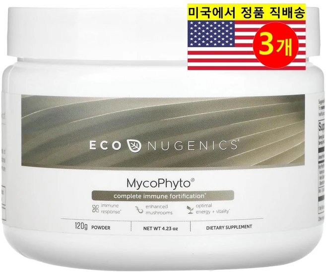 Econugenics 버섯 추출 마이코피토 파우더 MycoPhyto Powder, 120g, 3개 - 쿠팡
