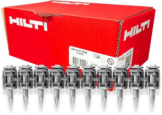 HILTI 힐티 GX120 GX3 전용 콘크리트용 가스핀 X-C G3 MX 20/27mm(1200발), 1개