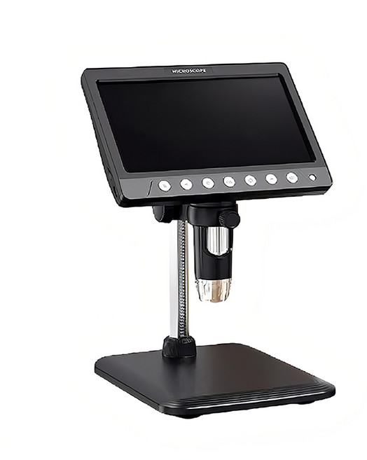 【崔德 330 高清數位顯微鏡】 7吋IPS大螢幕 500萬畫素 1200X放大 電子顯微鏡 維修檢測 珠寶鑑定 拍照錄影, 1200倍, 1個