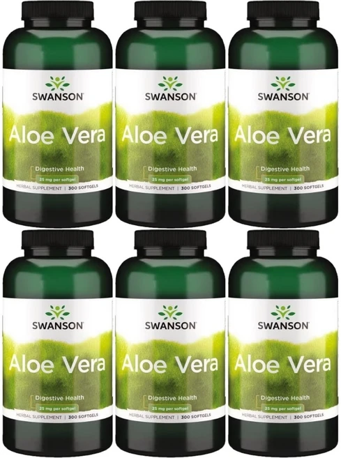 스완슨 알로에 베라 25mg, 6팩, 300정 - 쿠팡