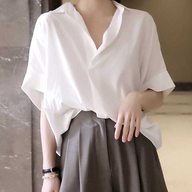 드마엘 아일리 베이직 카라넥 셔츠 블라우스(3color) 데일리 데이트룩 하객룩 오피스룩