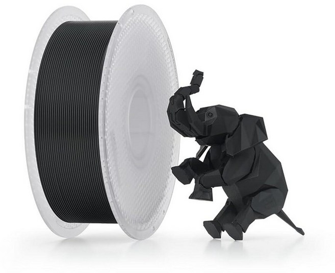Bambu Lab PLA 기본 필라멘트 1.75mm 1kg 스풀 - PLA 3D 프린터 필라멘트 매끄러운 마감 낮은 뒤틀림 쉬운 인쇄 Bambu Lab 및 대부분의 FD, 블랙 (10101)