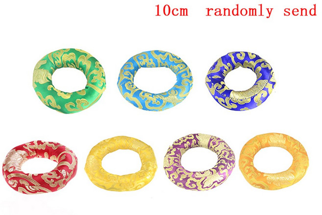 크리스탈싱잉볼 1 개 요가 티베트어 노래 그릇 매트 히말라야 손 망치로 차크라 명상 종교 믿음 불교 홈 인테리어 Rndom 색상, 10cm