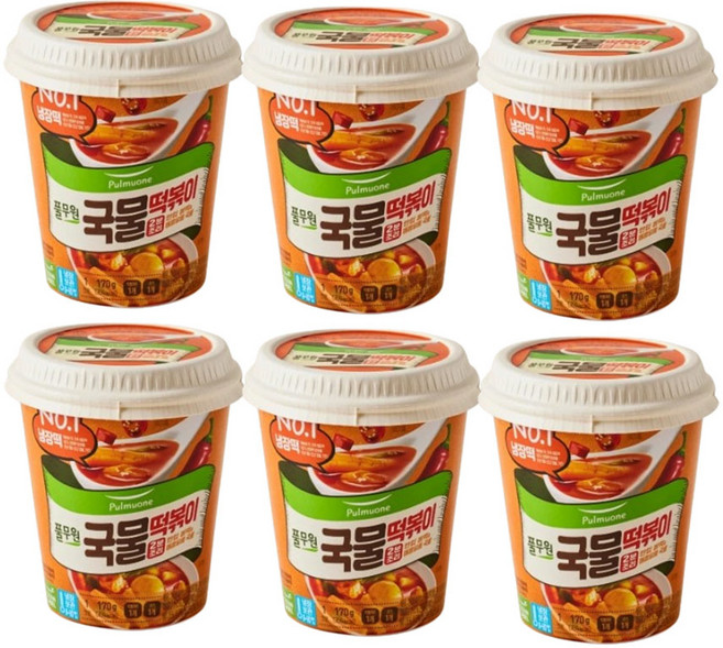 풀무원 2분조리 국물 떡볶이 170g X 6 캠핑요리 간편한 떡볶이, 6개