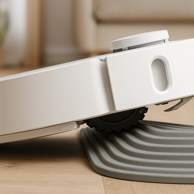 블리버킷 쉽게 넘어가는 로봇청소기 문턱 경사대 매트 경사로, 그레이, 1개