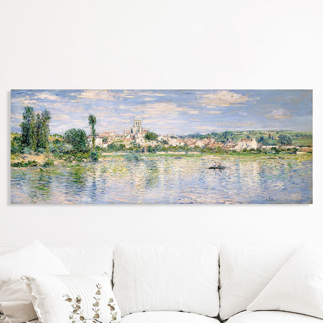 세잔느화실 명화그림 와이드형 캔버스액자 클로드 모네 여름의베퇴유 방문설치