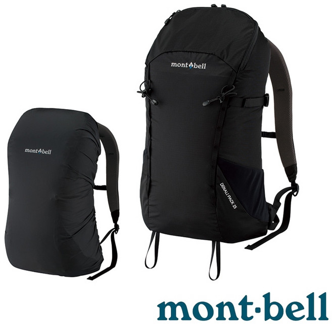 台灣黑熊 日本 mont-bell 1133127 Denali Pack 25L 輕量耐磨登山健行背包, 黑色 (BK)