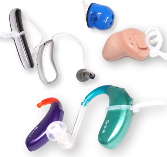 보청기 분실방지 끈 줄 목걸이 스트랩 고리 고정, 1세트, 양측용, 두 줄