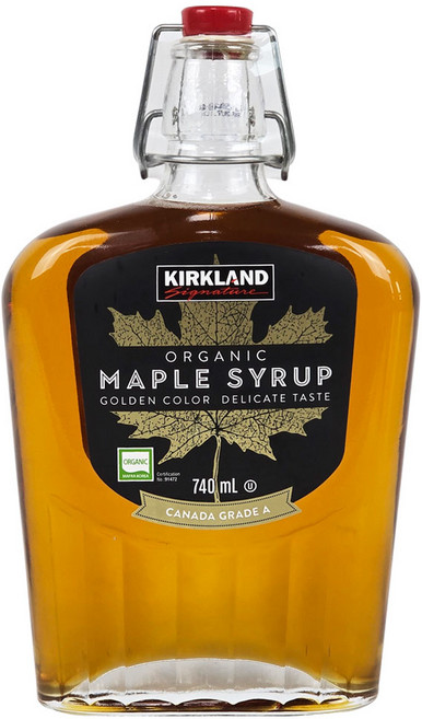 코스트코 유기농 골든 메이플시럽 캐나다 커클랜드 메이플 시럽 바닐라향 와플 핫케이크 시럽, 1개, 740ml