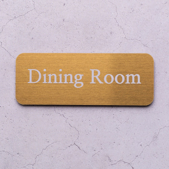 금속 미니 도어사인 주문제작 명패 부착형 사무실 표지판 문패, 골드