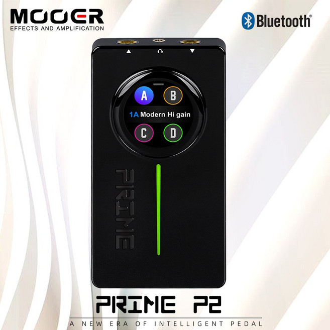 무어 PRIME P2 BK / Mooer 초소형 블루투스 멀티이펙터 (일렉기타 전용), 1개