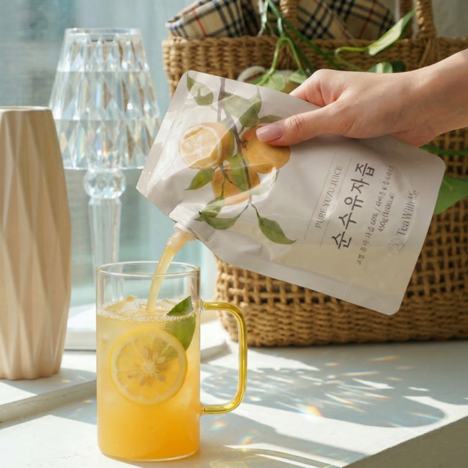 고흥 저당 유자즙 유자청 원액, 1팩, 450g