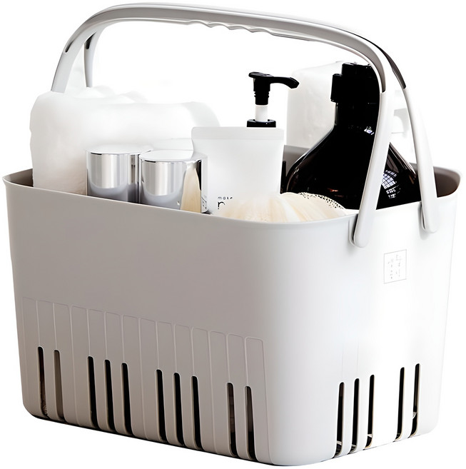 생활공식 튼튼 물빠지는 목욕 바구니, 그레이