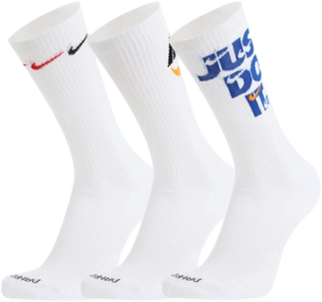 나이키 에브리데이 플러스 쿠션 DH3822-902 3켤레 1팩, 멀티컬러, 1세트