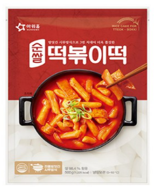 아워홈 맛있는 쌀떡볶이떡, 500g, 2개