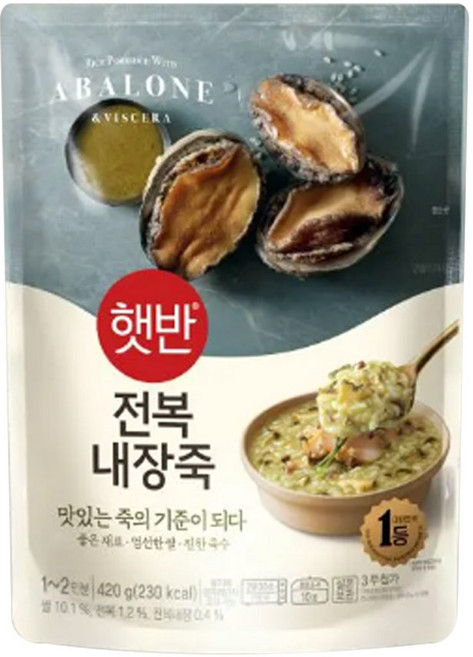 햇반 전복 내장죽, 420g, 1개