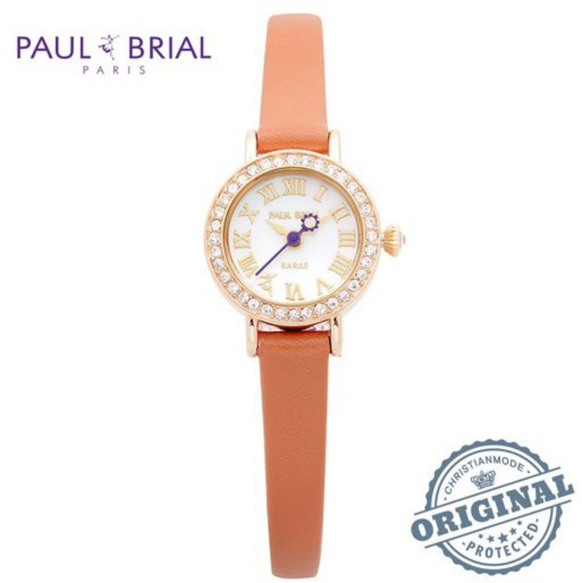 폴브리알PAUL BRIAL 여성시계 PB8002GDBR_R/가죽밴드