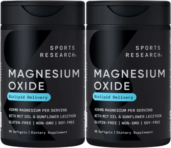 Sports Research 산화 마그네슘 420mg 소프트젤 90정 2 SET - 쿠팡