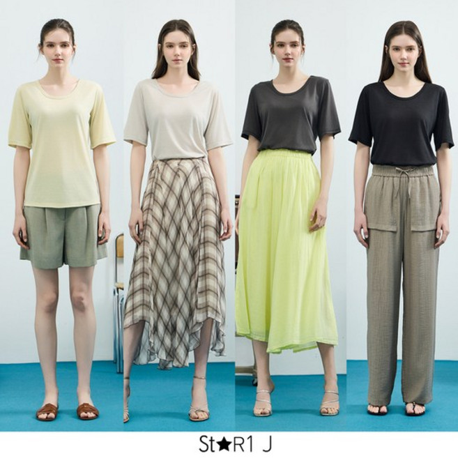 [J CONIQ] 제이코닉 프렌치린넨 블렌딩 티블라우스 4종