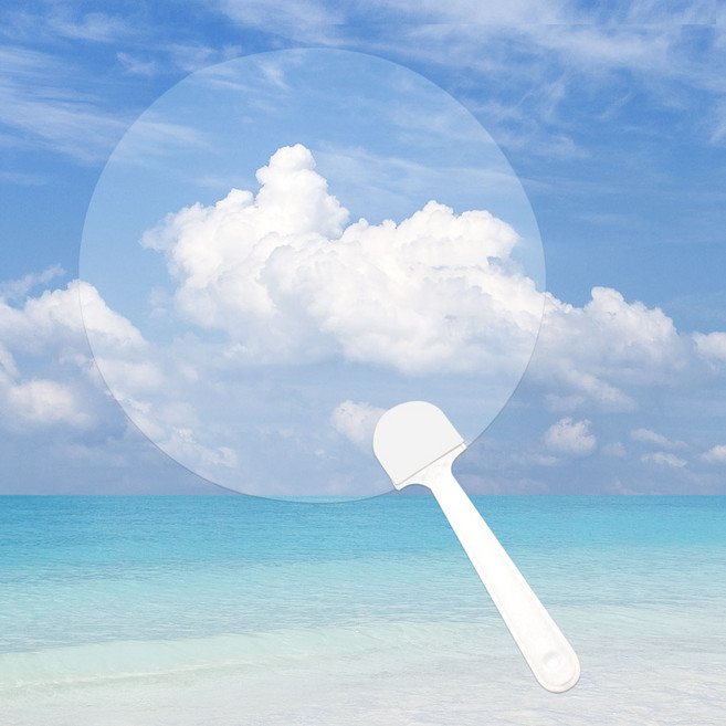 원형 투명 부채 (10개세트), 상세페이지 참조, 1개