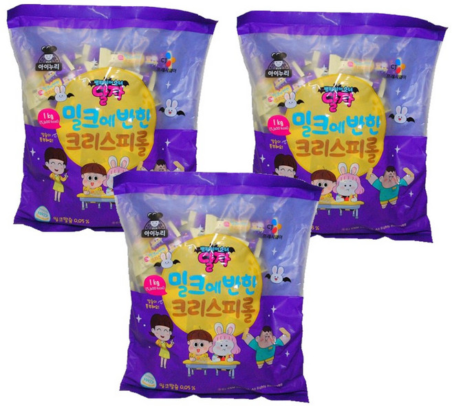 CJ 아이누리 밀크에 반한 크리스피롤 10g*100개입 x 3개, 1kg