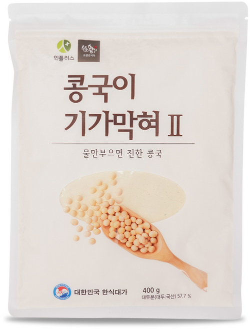 초림단지묵 국산 콩물 콩가루 400g 4인분 물만타면 콩국수, 1개
