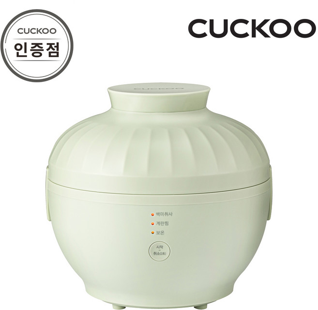 쿠쿠 전기보온 소담밥솥 1인용, CR-0155MG, 매트그린