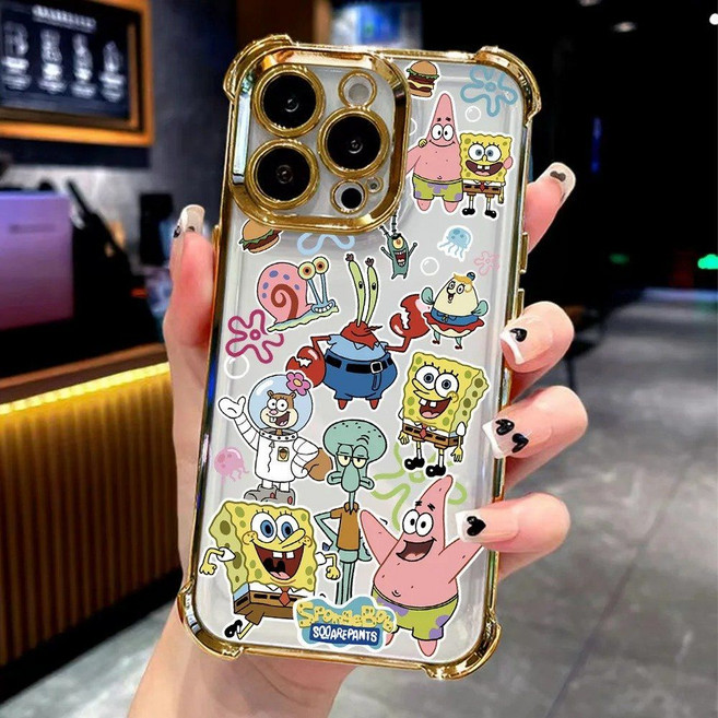 스폰지밥 폰 휴대폰 갤럭시 핸드폰 케이스 S 25 24 23 22 21 20 FE 노트 엣지 플러스 울트라