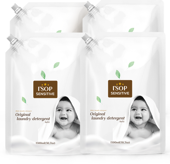 아이솝 메가 센서티브 유아 세탁세제 리필, 1.5L, 4개