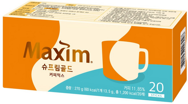 맥심 슈프림골드 커피믹스, 1개, 20개입, 13.5g