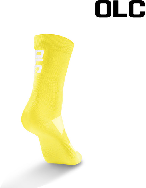 OLC 기능성 스포츠양말 바이크 요가 헬스 러닝 삭스, 1개, 옐로우