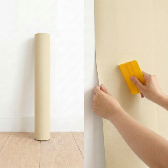 생활연구소 붙이는 벽지 셀프 도배 시트지, 베이지