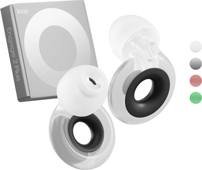 Loop 룹 이어플러그 인게이지 2 플러스 층간소음 소음감소 귀마개, 1개, 클리어