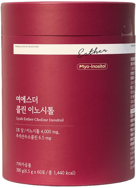 여에스터 콜린 이노시톨 6.5g x 60회분 390g 미오이노시톨 콜린 1일1포, 1개