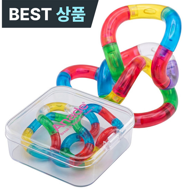 아네드 탱글 피젯 토이 스트레스 해소 집중력 향상 ADHD완화, 1개, 크레스탈 레인보우